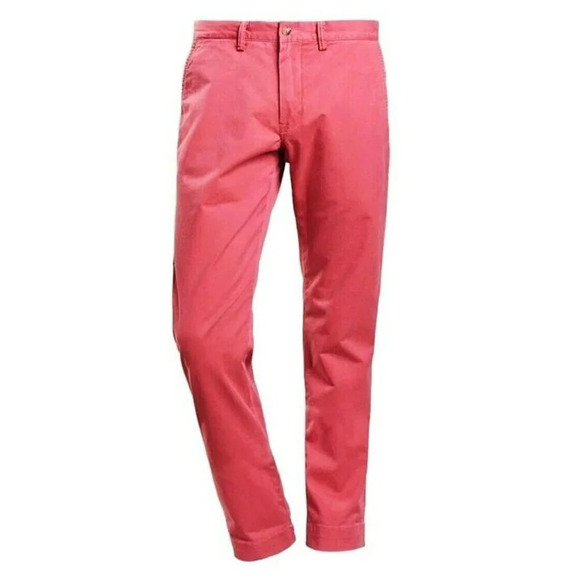 Polo Ralph Lauren Men's Stretch Straight Fit Chino Red Size 40 x 32 (MSRP $138) - Picture 1 of 7